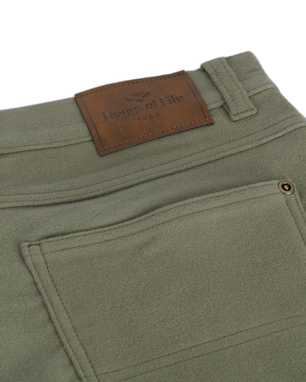 Lovat Coloured Hoggs of Fife Monarch II Moleskin Jeans on white background 