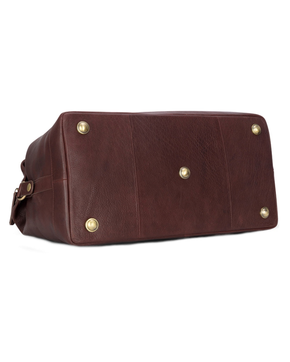 Conker Coloured Hoggs of Fife Monarch Leather Carryon Holdall on white background 