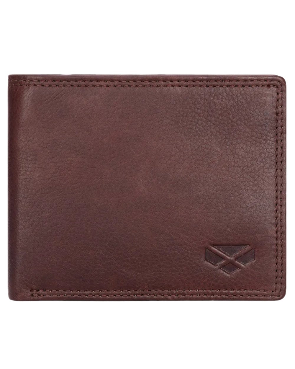 Conker Coloured Hoggs of Fife Monarch Leather Credit Card Wallet on white background 