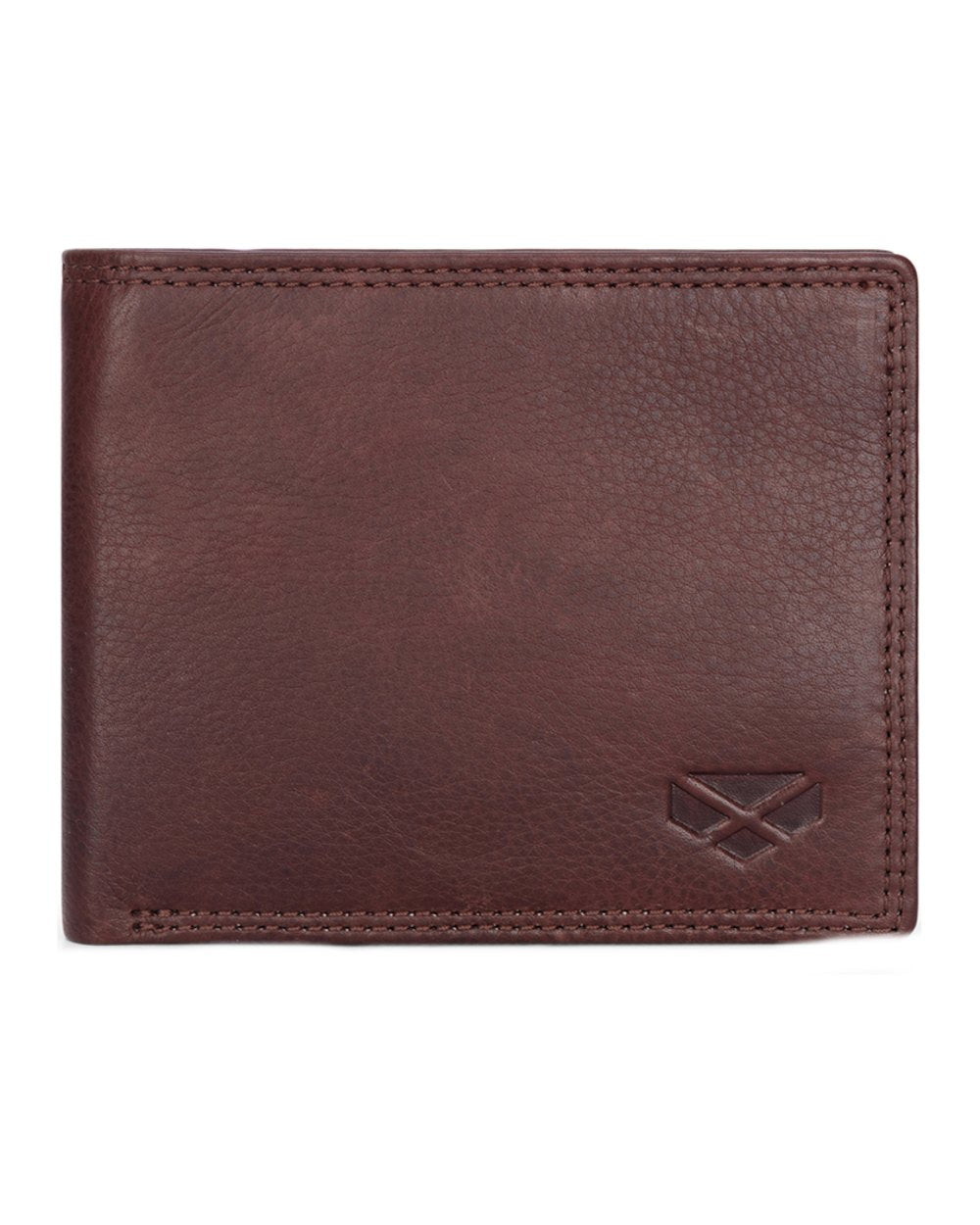 Conker Coloured Hoggs of Fife Monarch Leather Credit Card Wallet on white background 