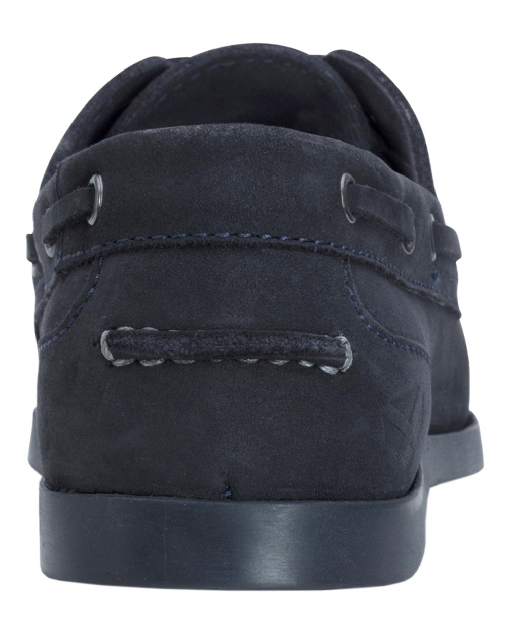 Midnight Navy Coloured Hoggs of Fife Mull Deck Shoes on white background 