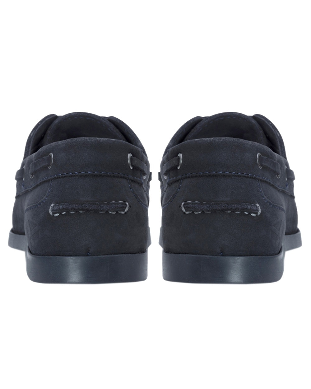 Midnight Navy Coloured Hoggs of Fife Mull Deck Shoes on white background 