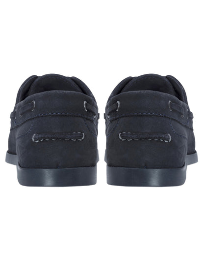 Midnight Navy Coloured Hoggs of Fife Mull Deck Shoes on white background 