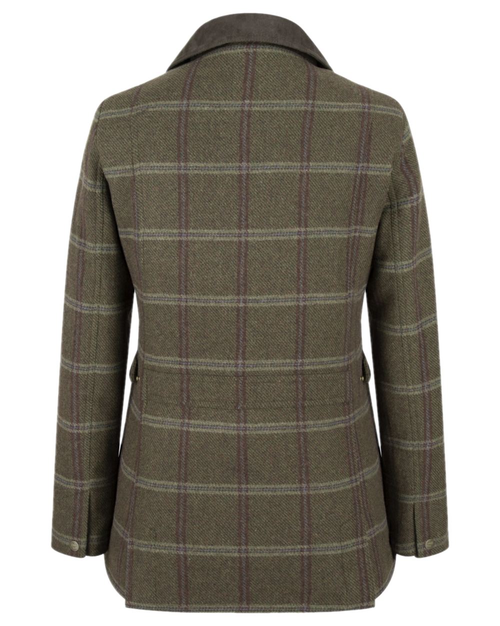 Bracken Tweed Coloured Hoggs of Fife Musselburgh Tweed Field Coat on white background 