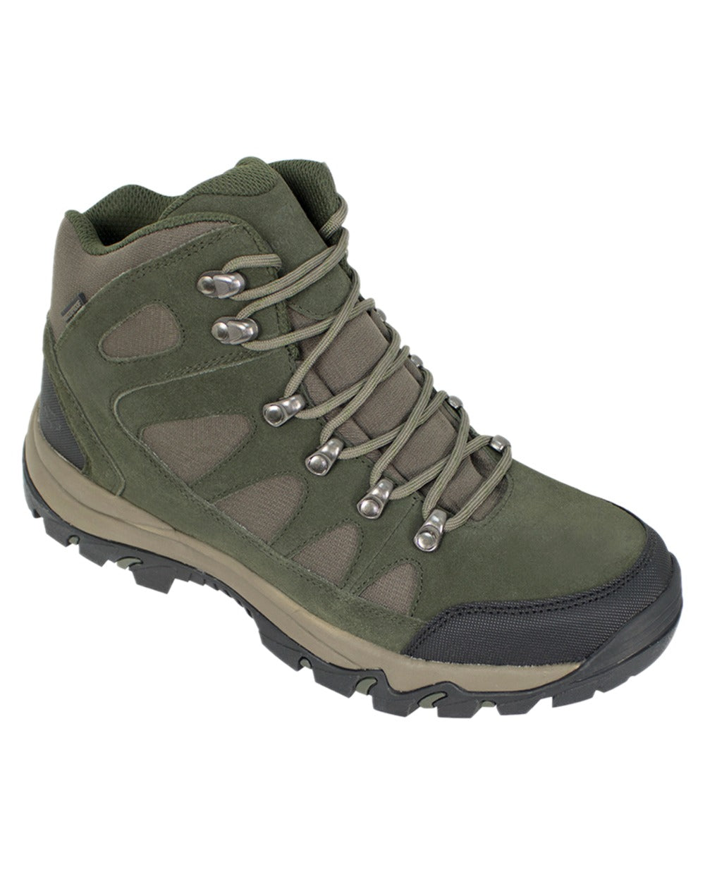 Loden Green Coloured Hoggs of Fife Nevis Waterproof Hiking Boots on white background 