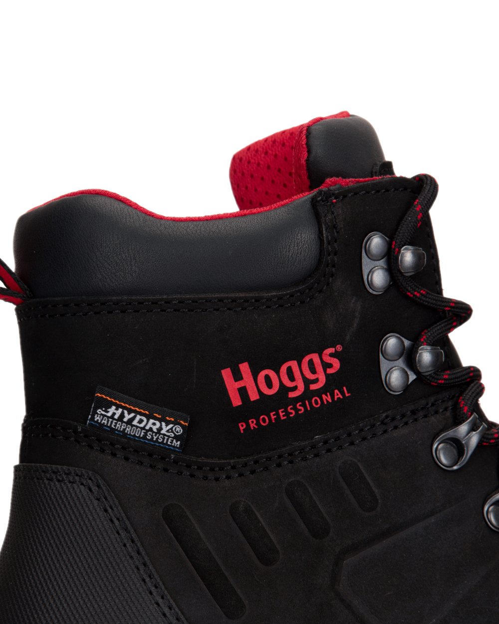 Black Nubuck Coloured Hoggs of Fife Poseidon S3 Safety Lace-Up Boots on white background 