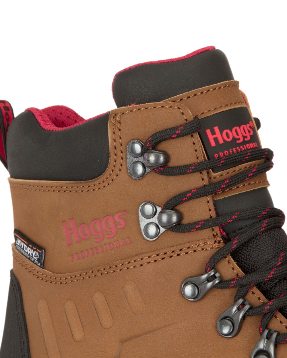 Tan Nubuck Coloured Hoggs of Fife Poseidon S3 Safety Lace-Up Boots on white background 