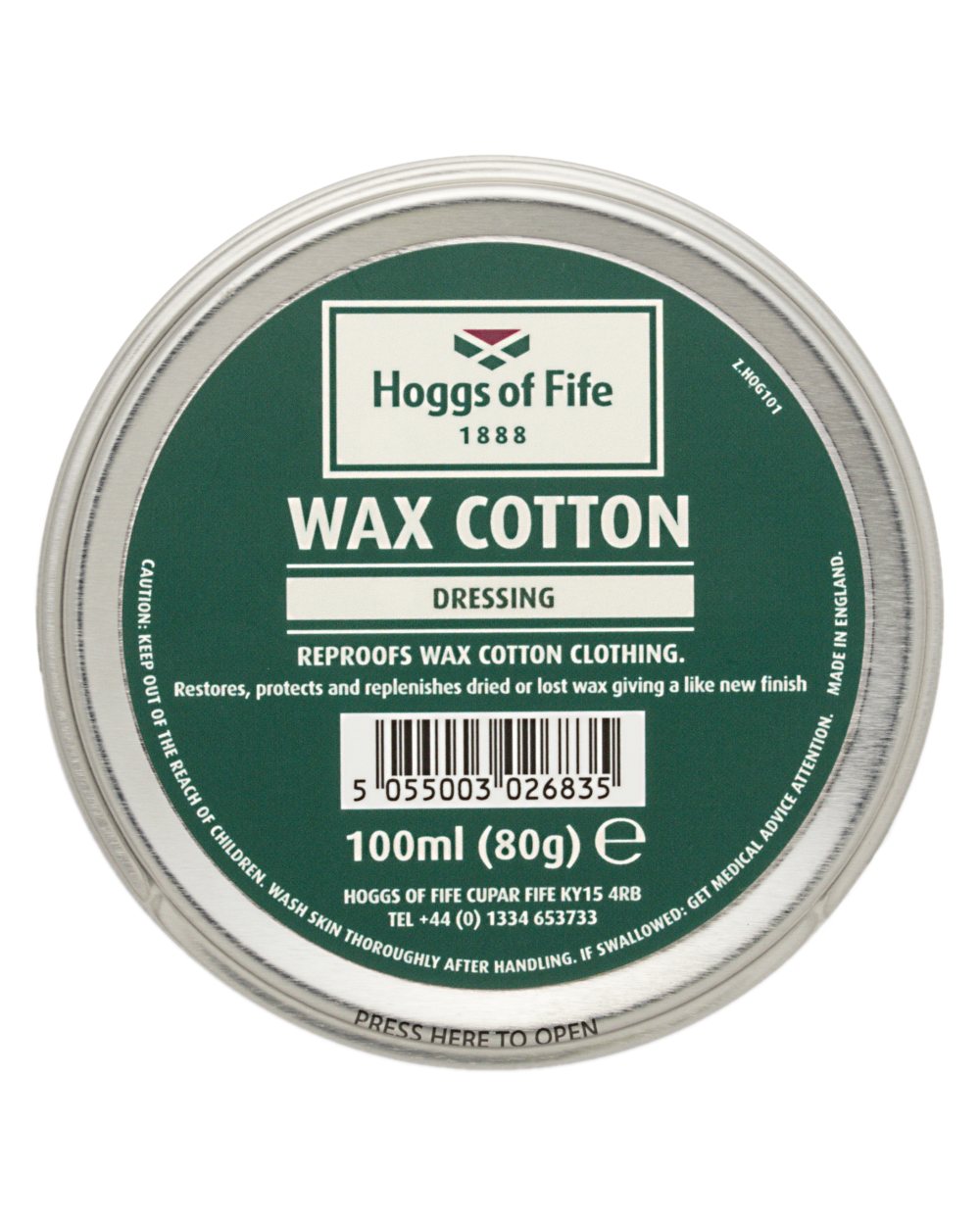 Neutral Coloured Hoggs of Fife Professional Waxed Cotton Dressing - Neutral 100 ml on white background 