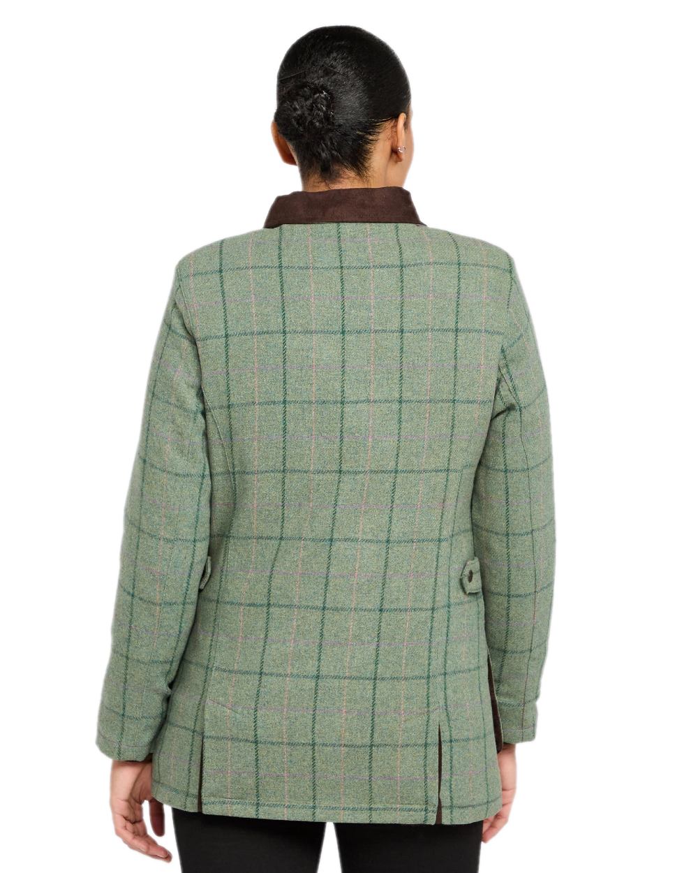 Spring Bracken Coloured Hoggs of Fife Roslin Ladies Technical Tweed Field Coat on white background 