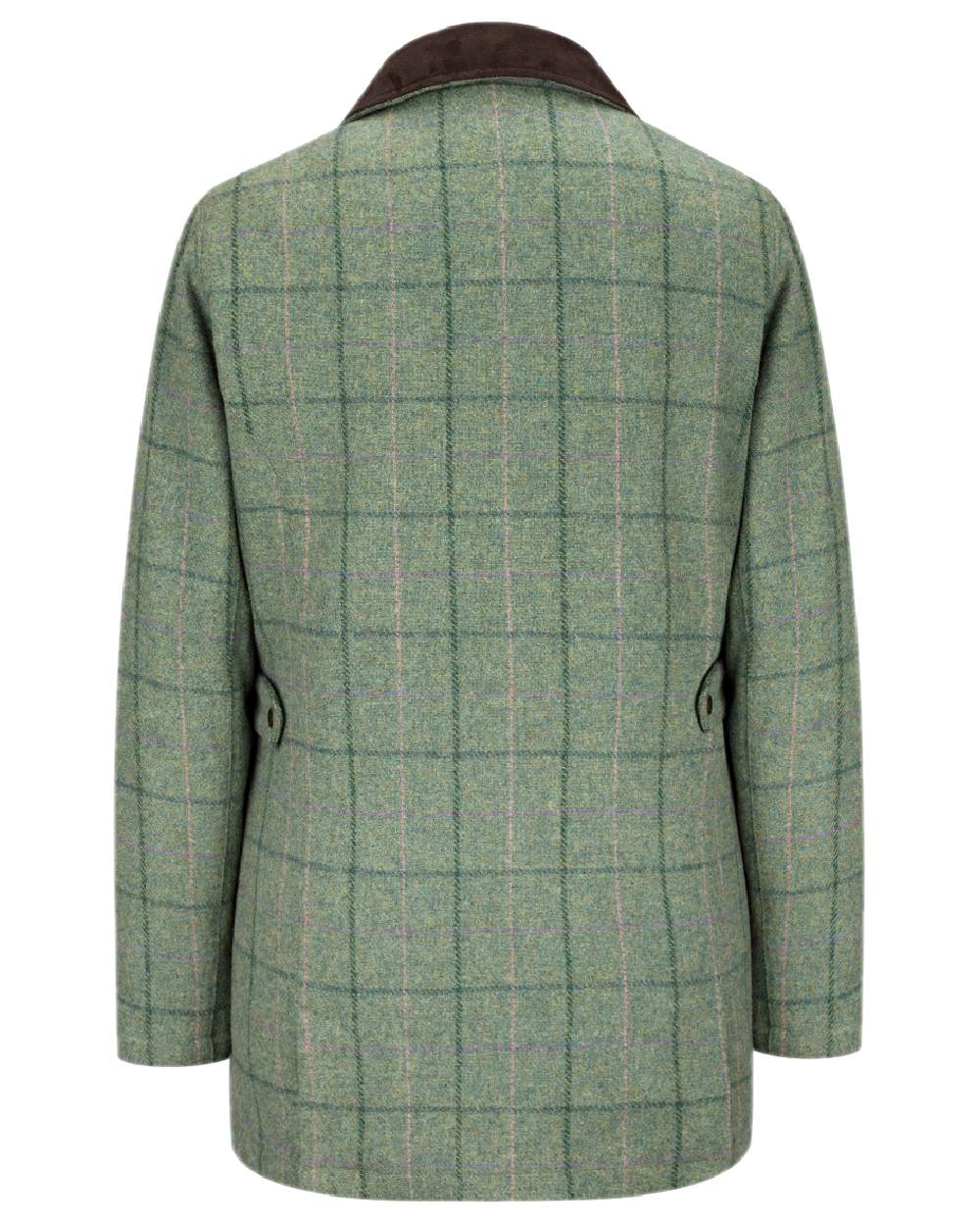 Spring Bracken Coloured Hoggs of Fife Roslin Ladies Technical Tweed Field Coat on white background 