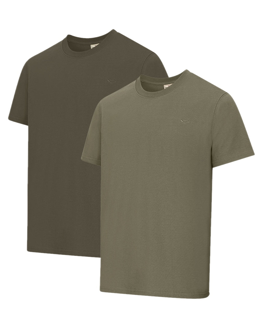 Forest Lovat Coloured Hoggs of Fife Sandwood 2 Pack Cotton T-Shirts on white background 