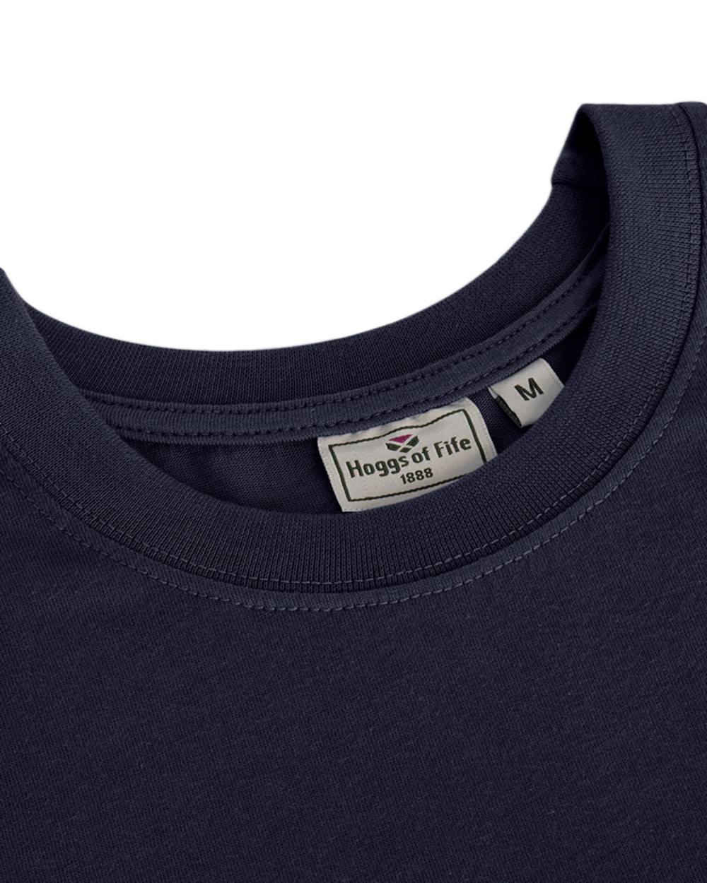 Midnight Merlot Coloured Hoggs of Fife Sandwood 2 Pack Cotton T-Shirts on white background 