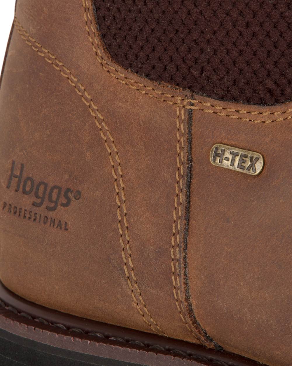 Crazy Horse Brown Coloured Hoggs of Fife Shire Pro Waterproof Dealer Boots on white background 