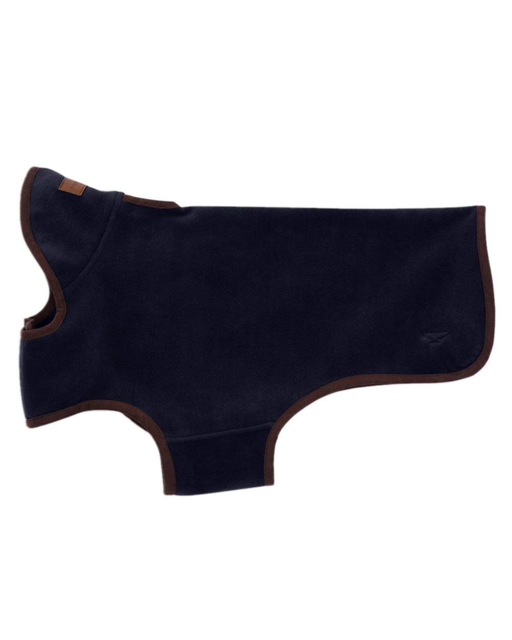 Navy Coloured Hoggs of Fife Stenton Fleece Dog Coat on white background 