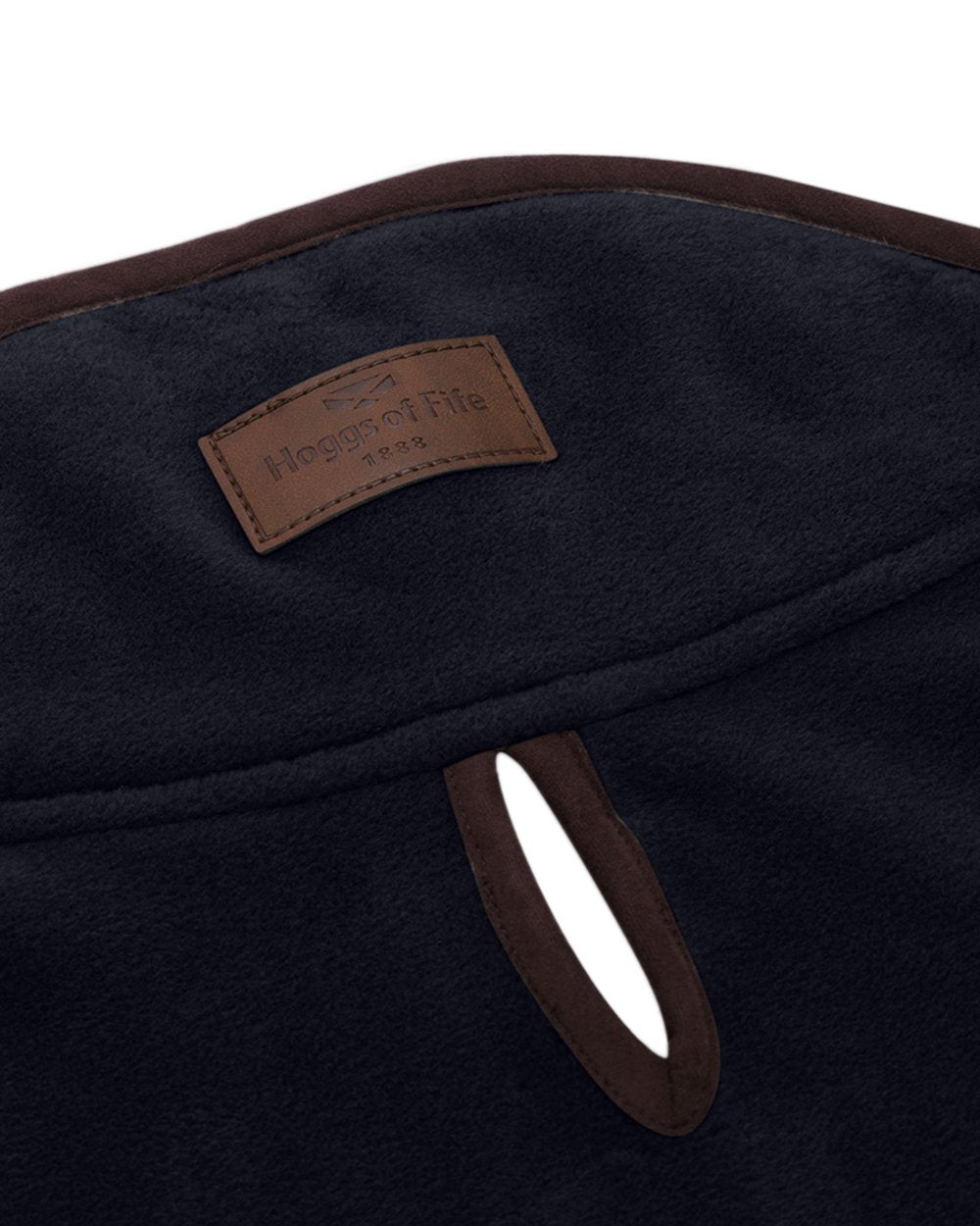 Navy Coloured Hoggs of Fife Stenton Fleece Dog Coat on white background 