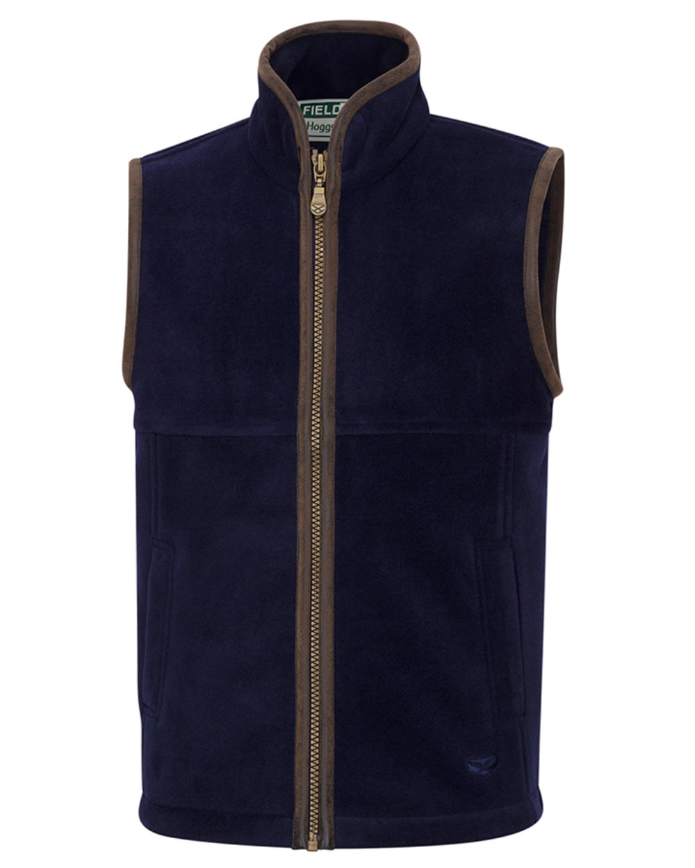 Midnight Navy coloured Hoggs of Fife Stenton Junior Technical Fleece Gilet on white background 