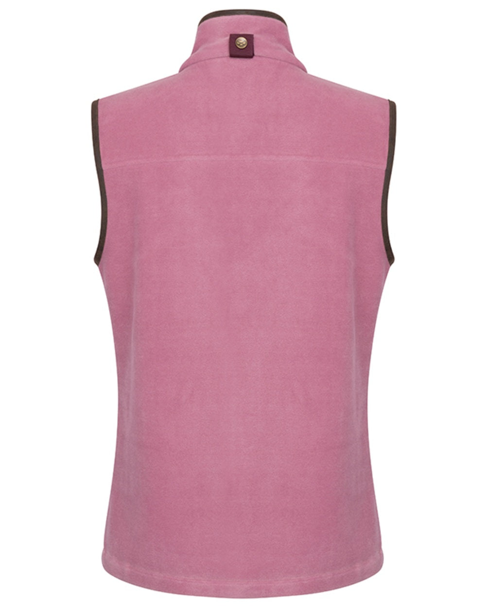 Dusty Pink Coloured Hoggs of Fife Stenton Ladies Fleece Gilet on white background 
