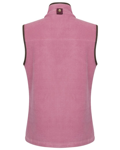 Dusty Pink Coloured Hoggs of Fife Stenton Ladies Fleece Gilet on white background 