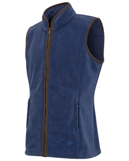 Nordic Blue Coloured Hoggs of Fife Stenton Ladies Fleece Gilet on white background 