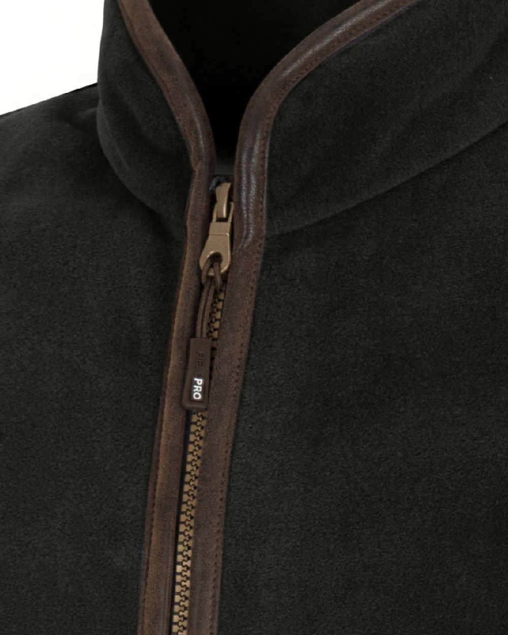 Pine Green Coloured Hoggs of Fife Stenton Ladies Fleece Gilet on white background 