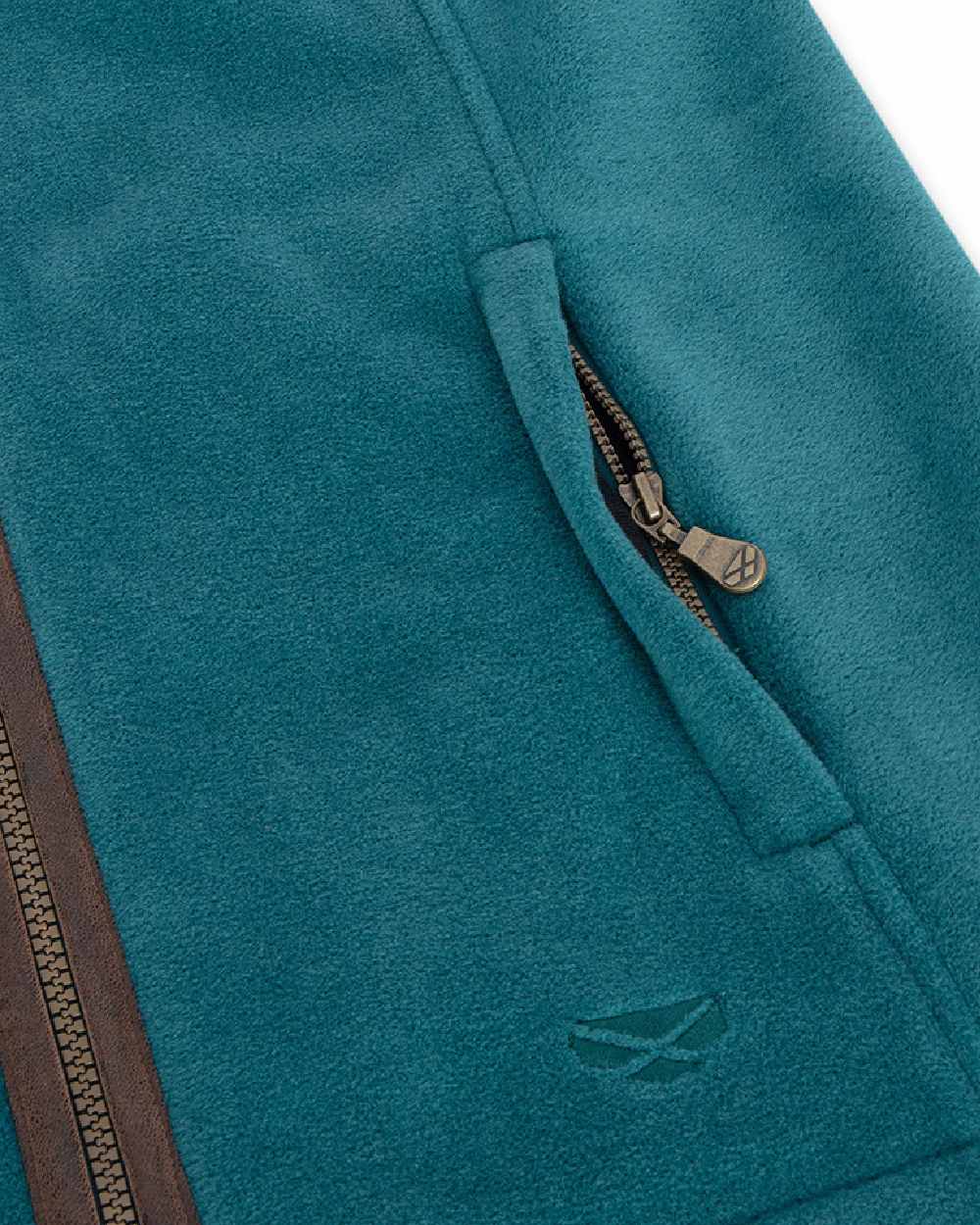 Teal Coloured Hoggs of Fife Stenton Ladies Fleece Gilet on white background 