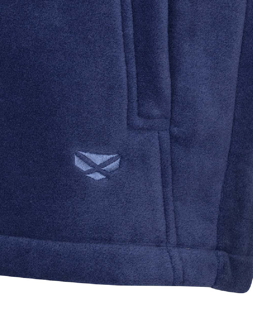 Nordic Blue coloured Hoggs of Fife Stenton Technical Fleece Gilet on white background 