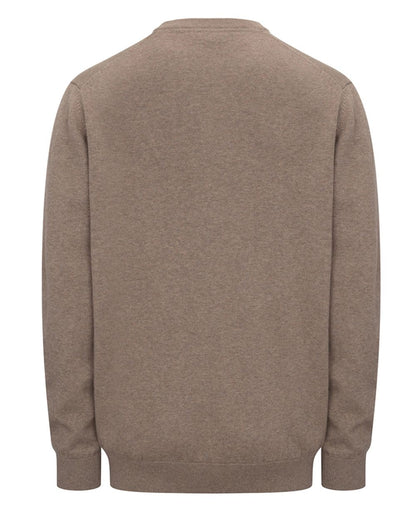 Biscuit Brown Coloured Hoggs of Fife Stirling II Long Sleeve Pullover on white background 