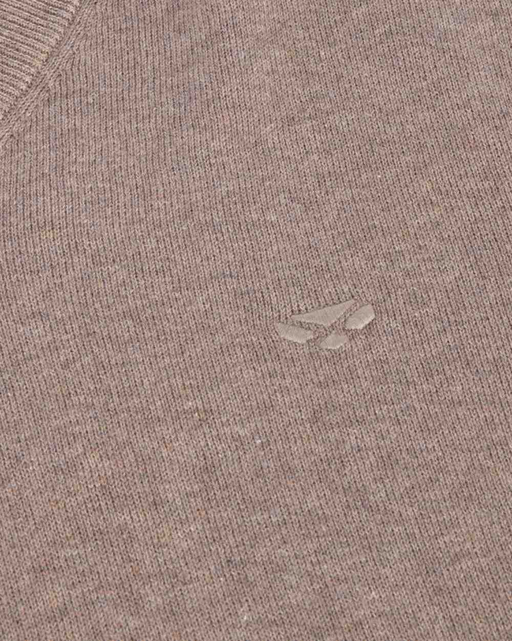 Biscuit Brown Coloured Hoggs of Fife Stirling II Long Sleeve Pullover on white background 