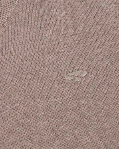 Biscuit Brown Coloured Hoggs of Fife Stirling II Long Sleeve Pullover on white background 