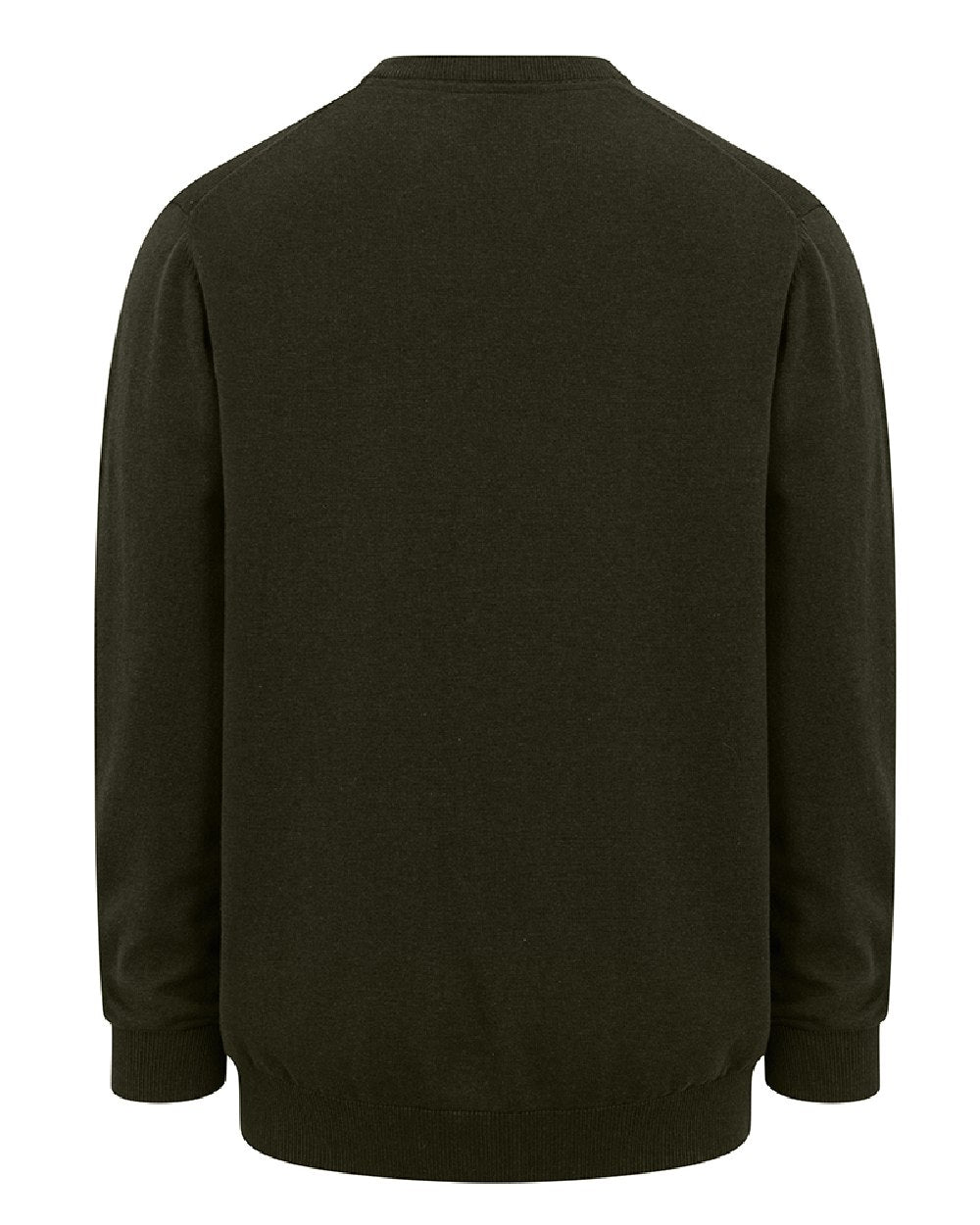 Fern Green Coloured Hoggs of Fife Stirling II Long Sleeve Pullover on white background 