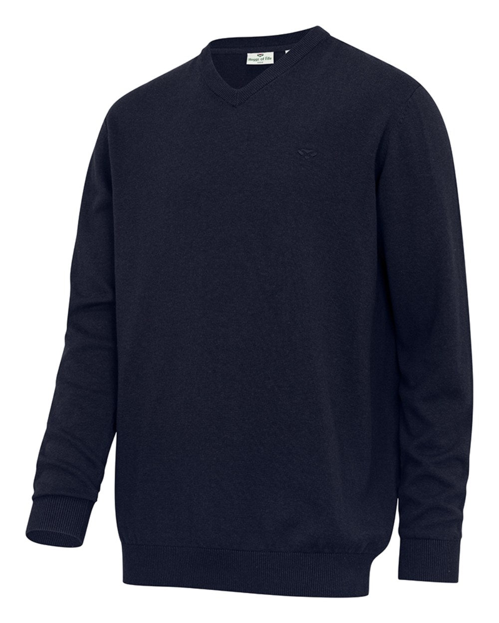 Heather Blue Coloured Hoggs of Fife Stirling II Long Sleeve Pullover on white background 