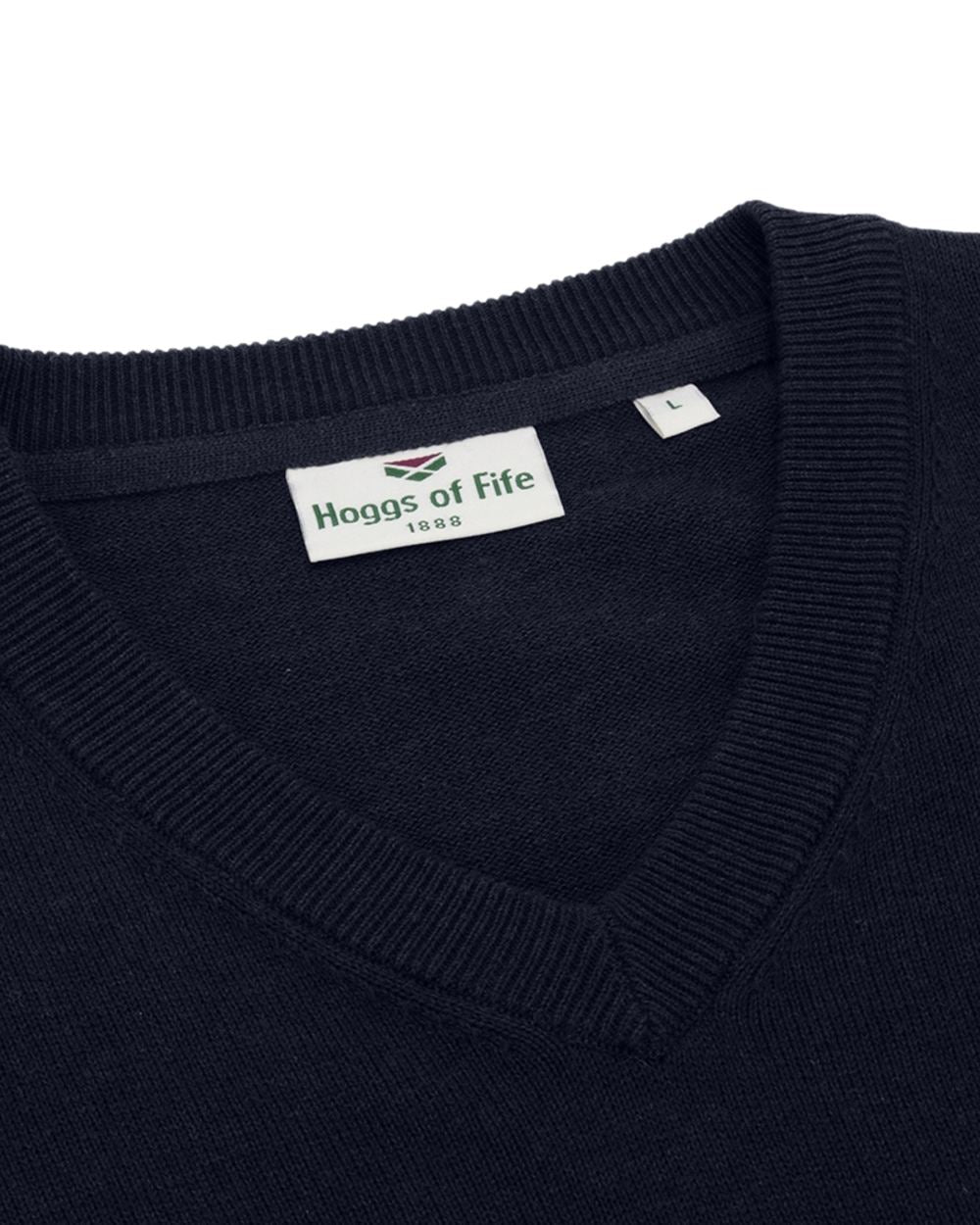 Heather Blue Coloured Hoggs of Fife Stirling II Long Sleeve Pullover on white background 