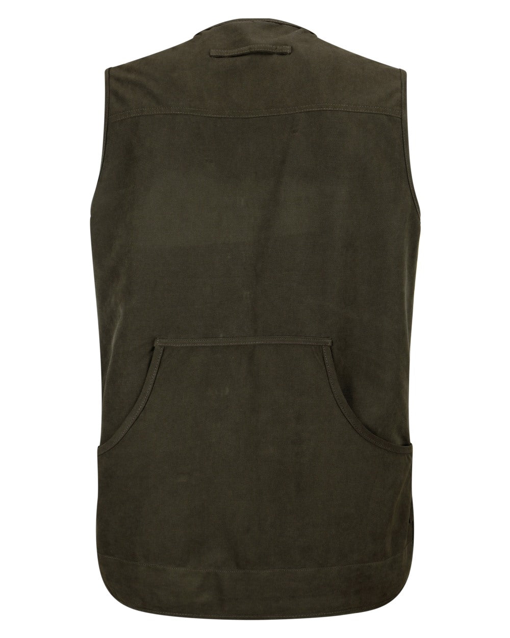Dark Green coloured Hoggs of Fife Struther Shooting Vest on white background 
