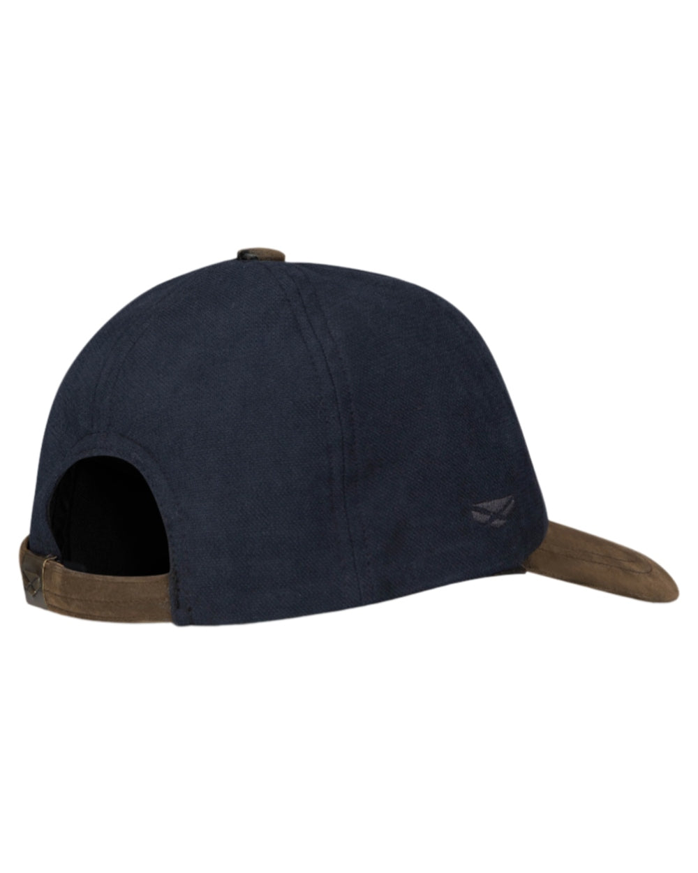 Navy coloured Hoggs of Fife Struther Waterproof Baseball Cap on white background 