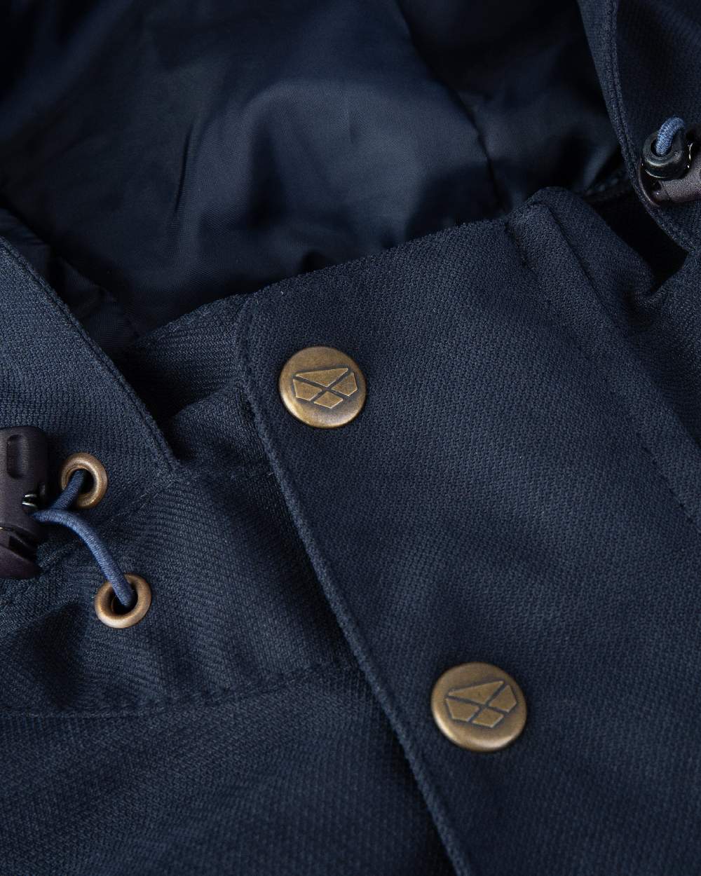 Navy coloured Hoggs of Fife Struther Waterproof Lightweight Jacket on white background 