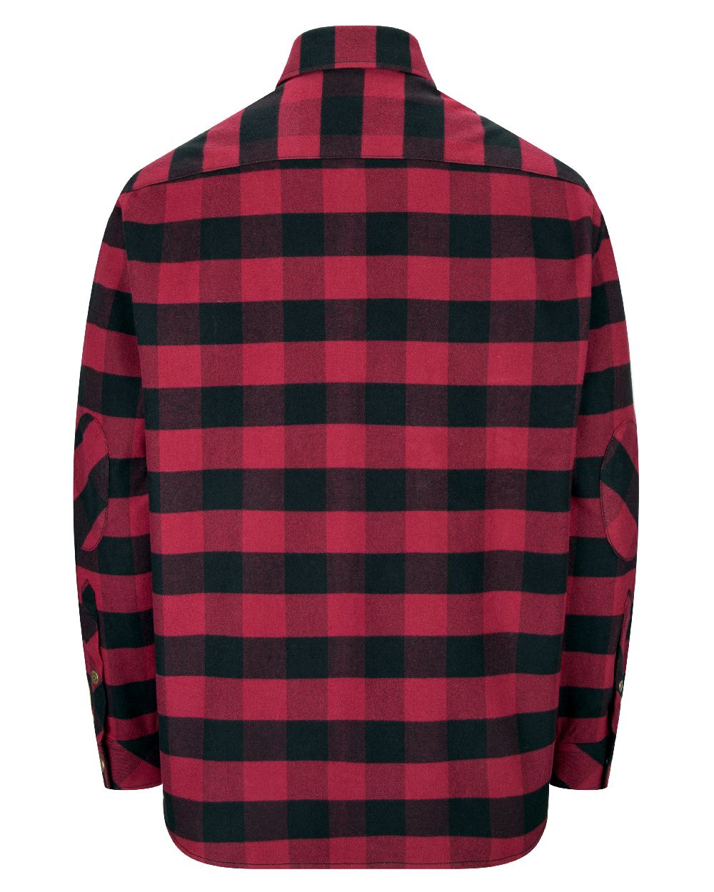Red Black coloured Hoggs of Fife Tentsmuir Flannel Shirt on white background 
