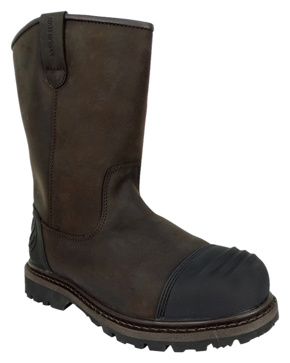 Brown Coloured Hoggs of Fife Thor Safety Rigger Boots on white background 