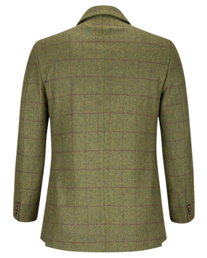 Olive Wine Coloured Hoggs of Fife Tummel Tweed Sports Jacket on white background 