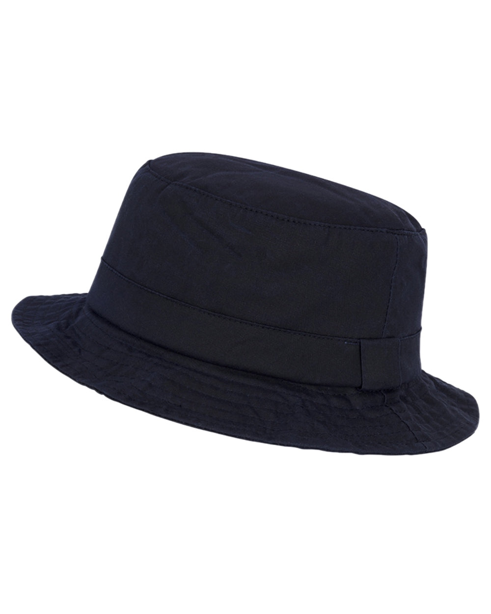 Navy Coloured Hoggs of Fife Waxed Bush Hat on white background 