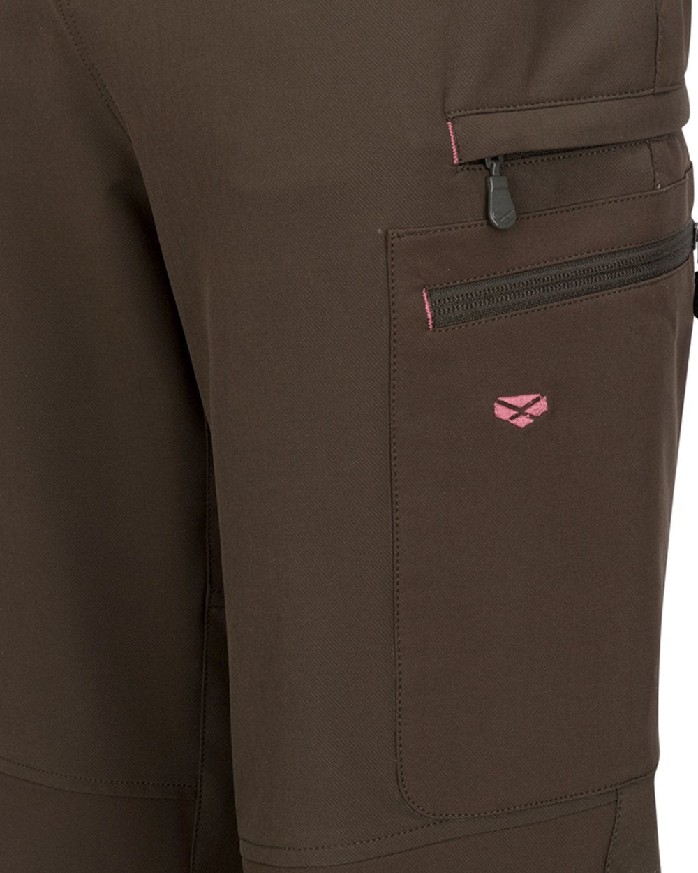 Green Coloured Hoggs of Fife Womens Ardross 4-Way Active Trousers on white background 