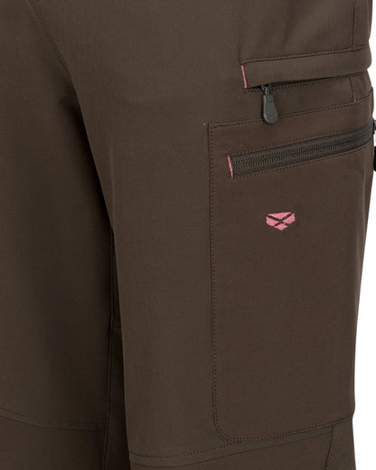 Green Coloured Hoggs of Fife Womens Ardross 4-Way Active Trousers on white background 