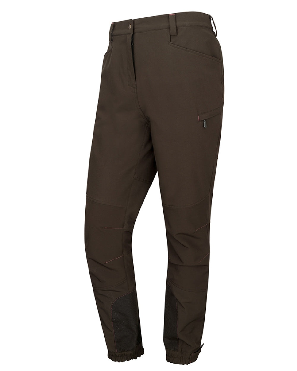 Green Coloured Hoggs of Fife Womens Ardross 4-Way Active Trousers on white background 