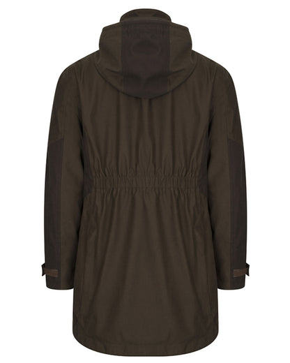 Dark Olive coloured Hoggs of Fife Womens Ardross Pro Waterproof Field Jacket on white background 