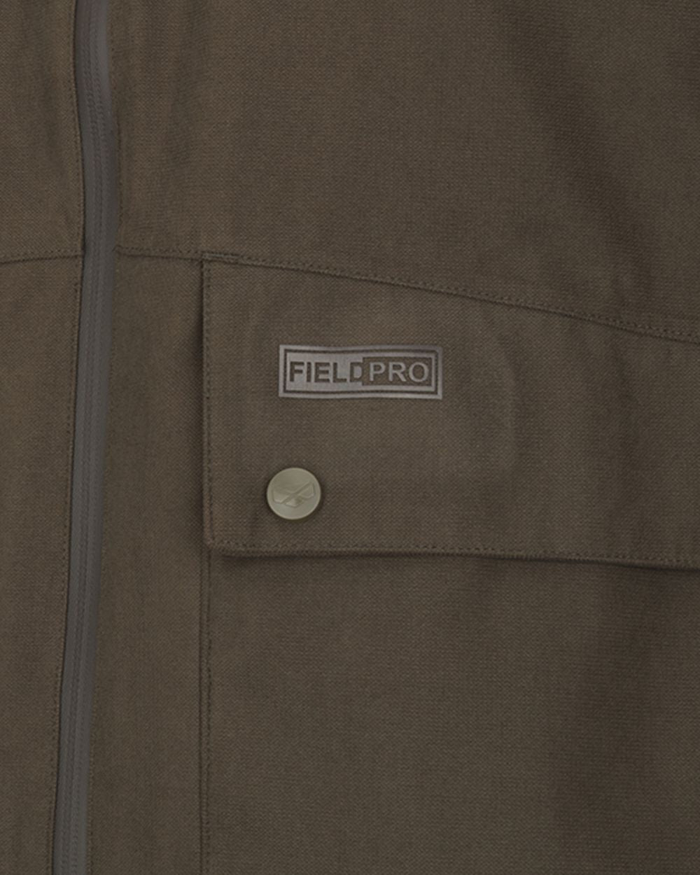 Dark Olive coloured Hoggs of Fife Womens Ardross Pro Waterproof Field Jacket on white background 