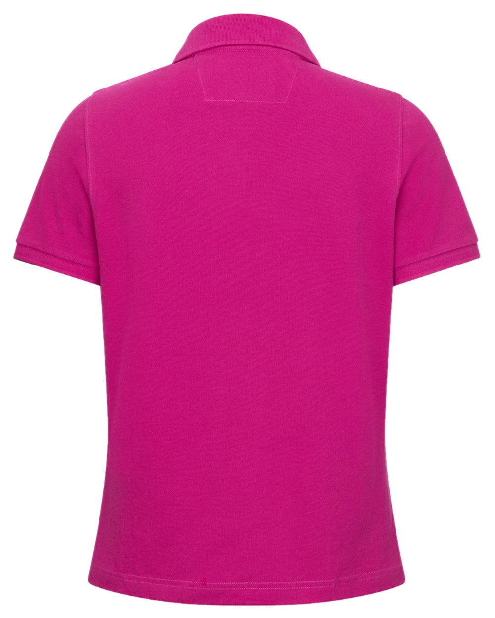 Berry Coloured Hoggs of Fife Womens Cora Pique Polo Shirt on white background 