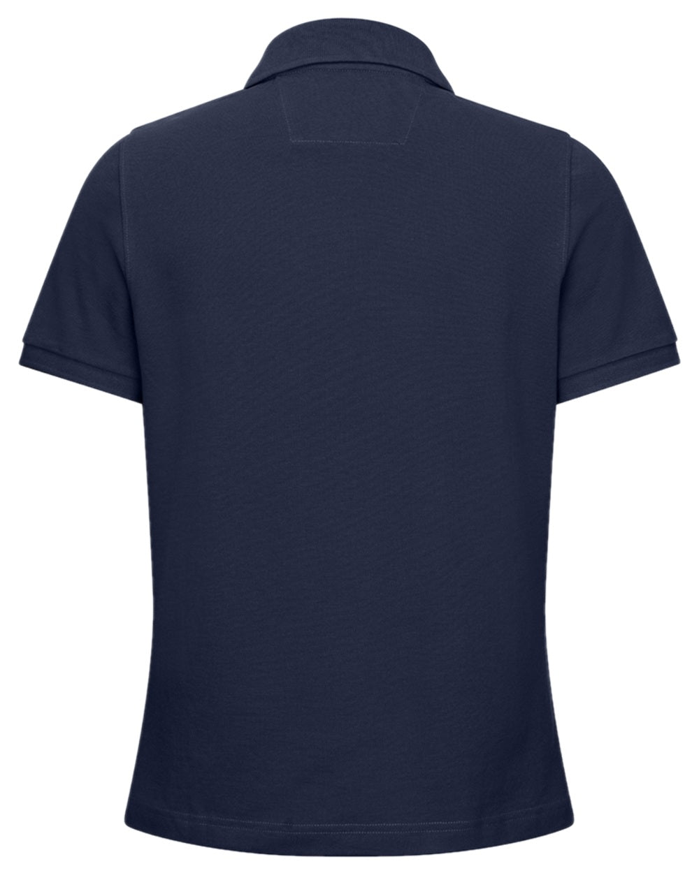 Navy Coloured Hoggs of Fife Womens Cora Pique Polo Shirt on white background 