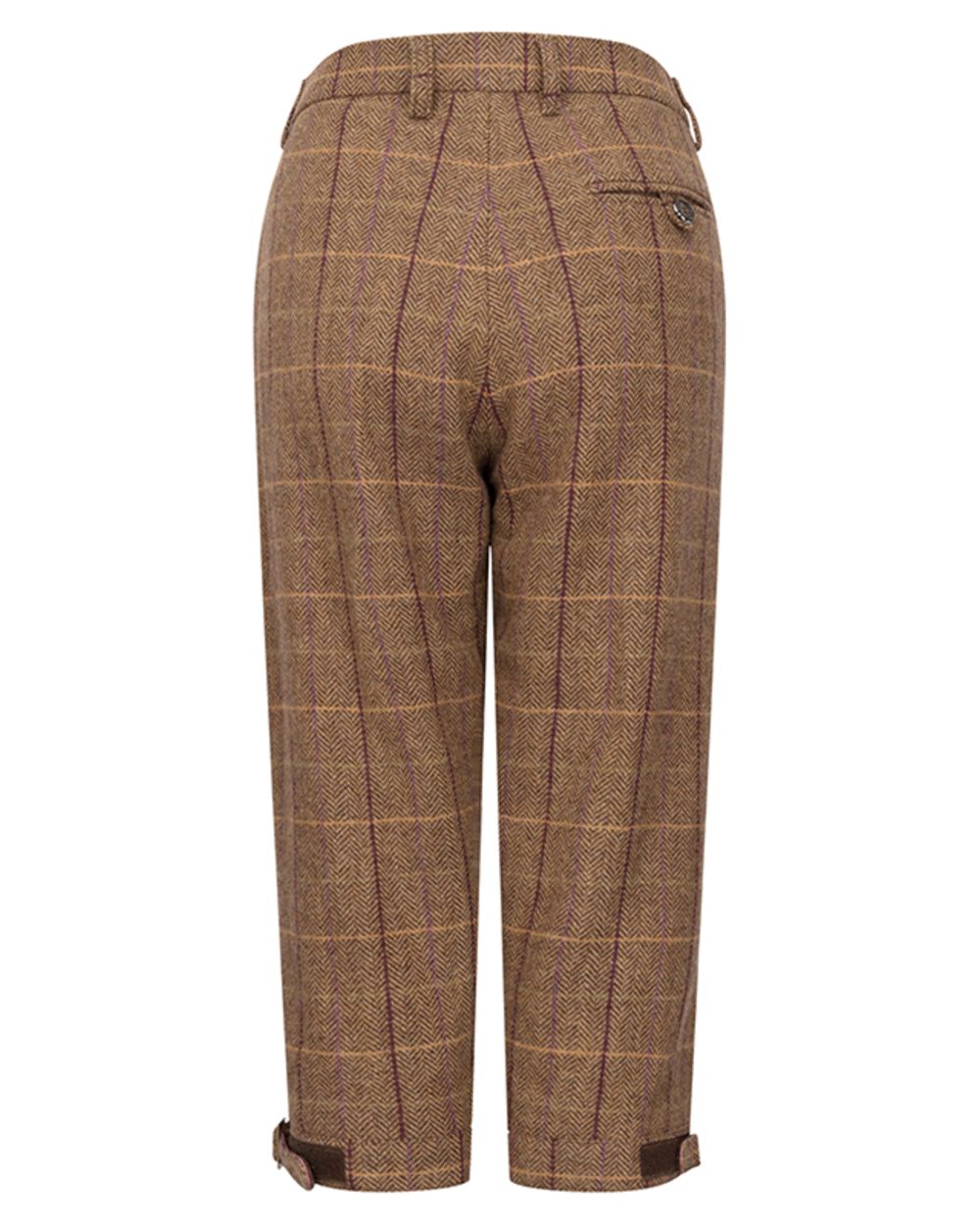 Bracken coloured Hoggs of Fife Womens Eden Tweed Breeks on white background 