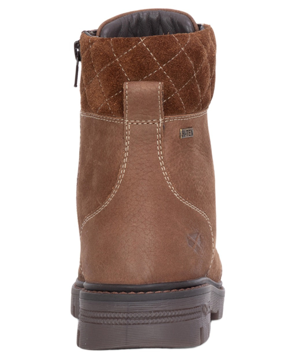 Tan coloured Hoggs of Fife Womens Islay Waterproof Quilted Boots on white background 