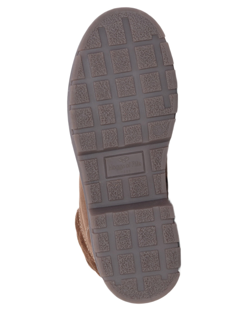 Tan coloured Hoggs of Fife Womens Islay Waterproof Quilted Boots on white background 