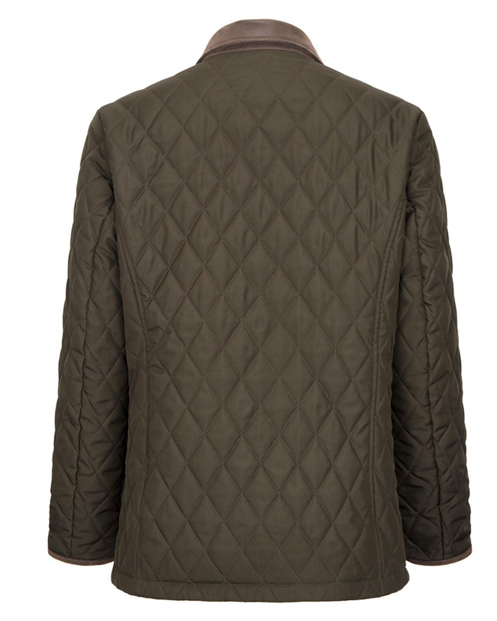 Forest Green Coloured Hoggs of Fife Womens Ladybank Quilted Jacket on white background 
